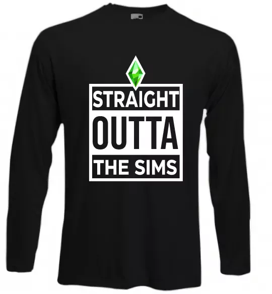 Лонгслив Straight outta the Sims Черный фото