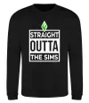 Свитшот Straight outta the Sims Черный фото