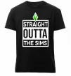 Мужская премиум футболка Straight outta the Sims Черный фото