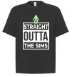 Футболка Оверсайз Straight outta the Sims Чорний фото