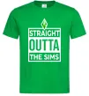 Мужская футболка Straight outta the Sims Зеленый фото