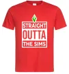 Мужская футболка Straight outta the Sims Красный фото