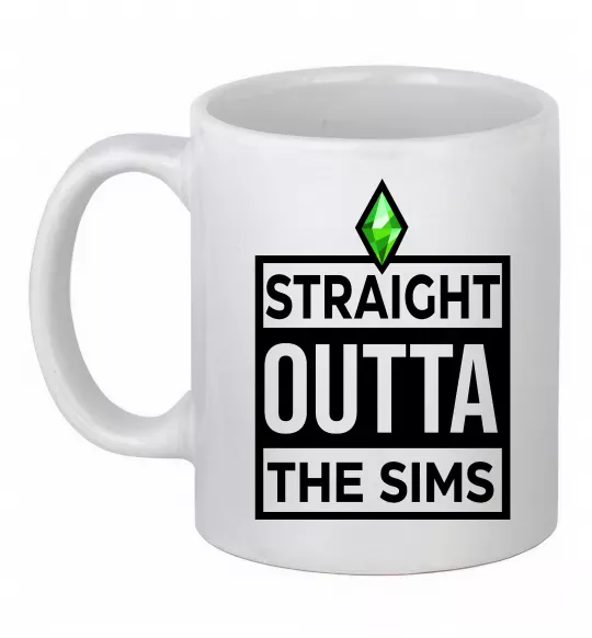 Чашка керамическая Straight outta the Sims Белый фото