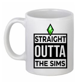 Чашка керамическая Straight outta the Sims