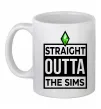 Чашка керамическая Straight outta the Sims Белый фото