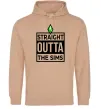 Чоловіча толстовка (худі) Straight outta the Sims Пісочний фото
