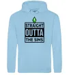 Чоловіча толстовка (худі) Straight outta the Sims Блакитний фото