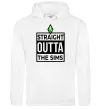 Женская толстовка (худи) Straight outta the Sims Белый фото