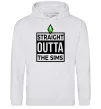 Женская толстовка (худи) Straight outta the Sims Серый меланж фото