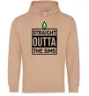Женская толстовка (худи) Straight outta the Sims Песочный фото
