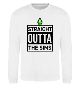 Світшот Straight outta the Sims Білий фото