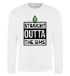 Світшот Straight outta the Sims Білий фото