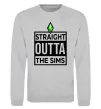 Світшот Straight outta the Sims Сірий меланж фото