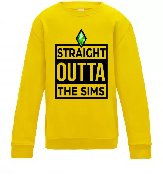 Дитячий світшот Straight outta the Sims Сонячно жовтий фото