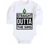 Детский боди Straight outta the Sims Белый фото