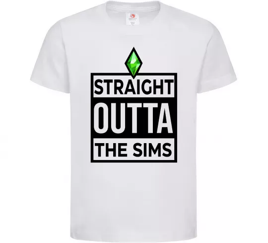 Детская футболка Straight outta the Sims Белый фото