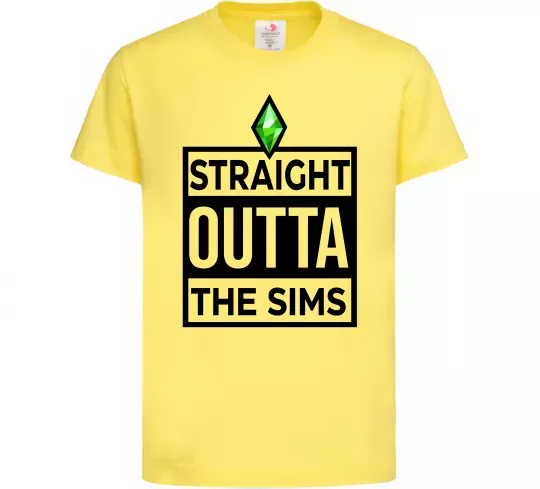 Детская футболка Straight outta the Sims Лимонный фото