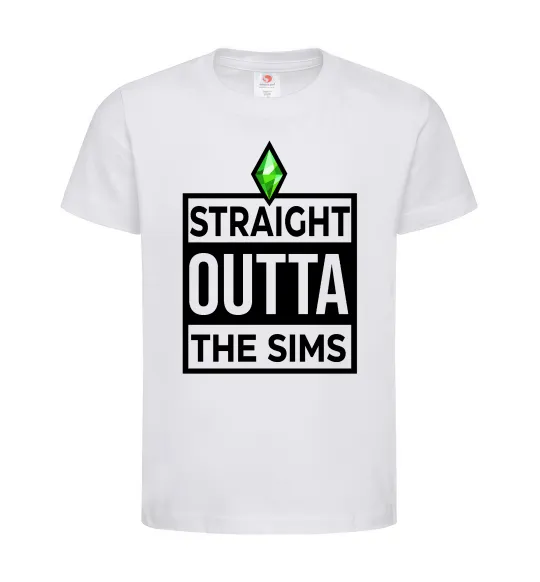 Дитяча футболка Straight outta the Sims Білий фото