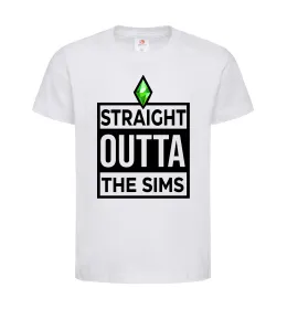 Детская футболка Straight outta the Sims Белый фото