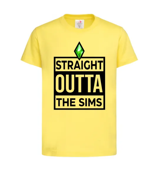 Дитяча футболка Straight outta the Sims Лимонний фото