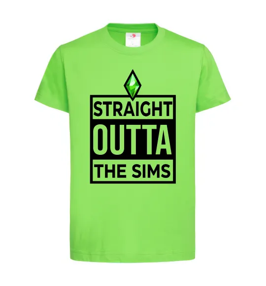 Дитяча футболка Straight outta the Sims Лаймовий фото