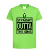 Дитяча футболка Straight outta the Sims Лаймовий фото