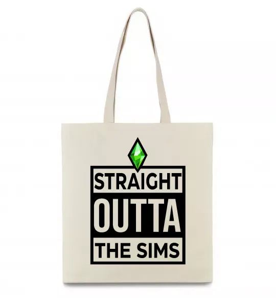 Эко-сумка Straight outta the Sims Бежевый фото