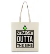 Эко-сумка Straight outta the Sims Бежевый фото