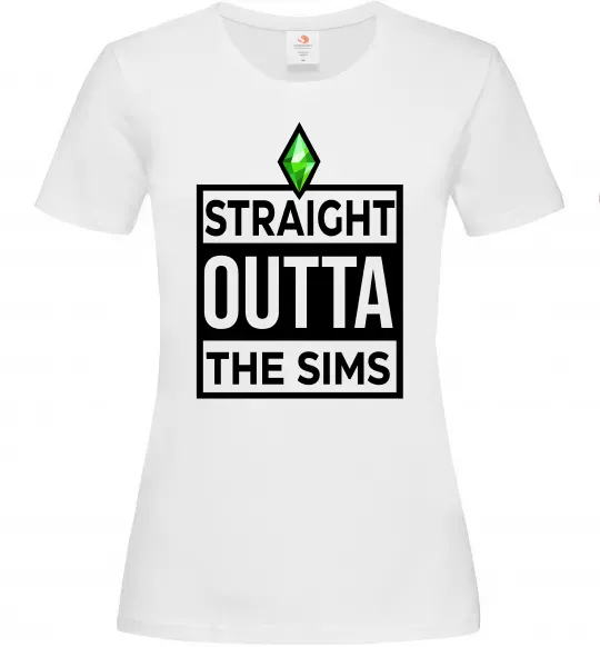 Женская футболка Straight outta the Sims Белый фото
