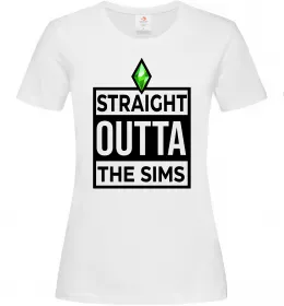 Женская футболка Straight outta the Sims Белый фото