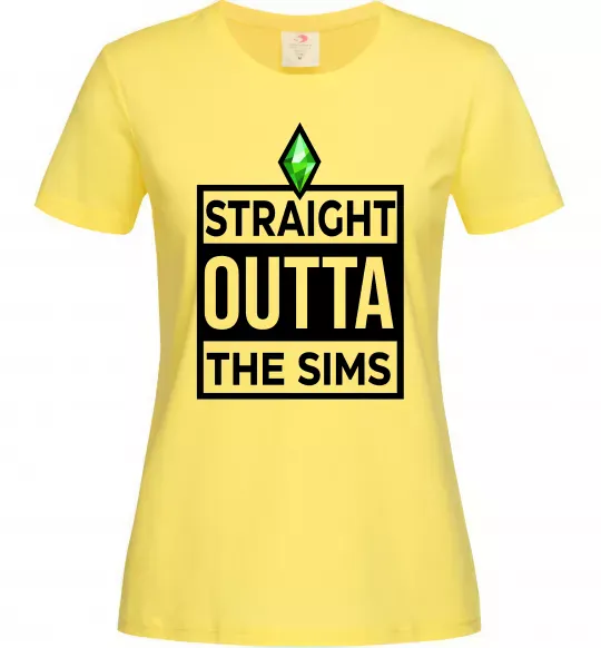 Женская футболка Straight outta the Sims Лимонный фото