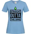 Женская футболка Straight outta the Sims Голубой фото