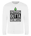 Свитшот Straight outta the Sims Белый фото