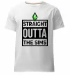 Мужская премиум футболка Straight outta the Sims Белый фото