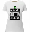 Жіноча преміум футболка Straight outta the Sims Білий фото