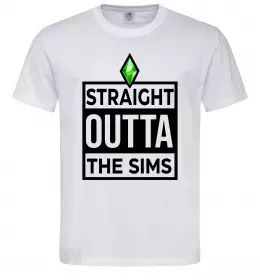 Мужская футболка Straight outta the Sims Белый фото