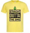 Мужская футболка Straight outta the Sims Лимонный фото