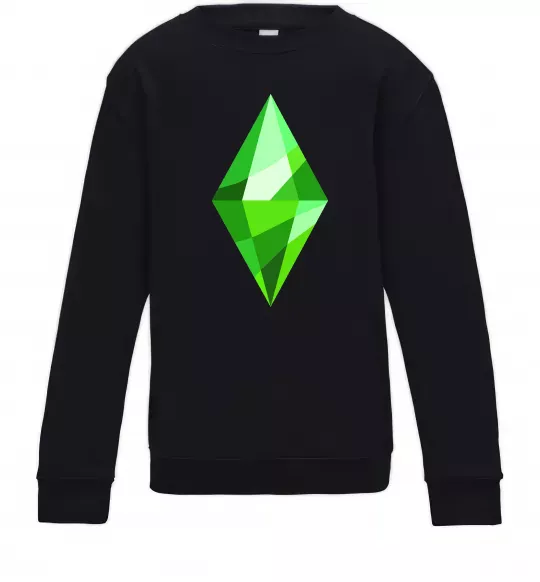 Детский Свитшот Plumbob Черный фото