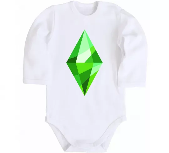 Детский боди Plumbob Белый фото