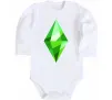 Детский боди Plumbob Белый фото