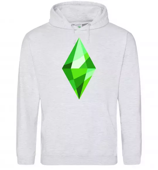 Чоловіча толстовка (худі) Plumbob Сірий меланж фото