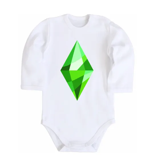 Детский боди Plumbob Белый фото