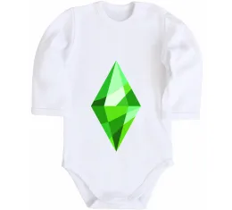 Дитячий бодік Plumbob Білий фото
