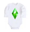 Детский боди Plumbob Белый фото
