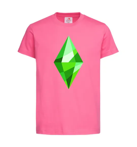 Дитяча футболка Plumbob Яскраво-рожевий фото