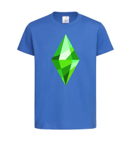Дитяча футболка Plumbob Яскраво-синій фото