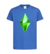 Дитяча футболка Plumbob Яскраво-синій фото