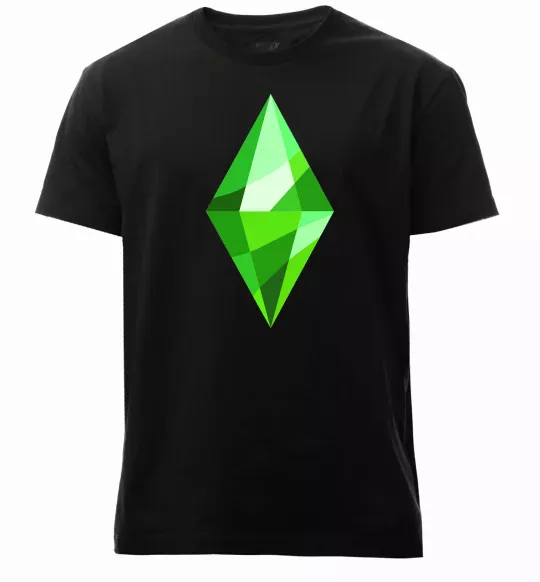 Чоловіча преміум футболка Plumbob Чорний фото