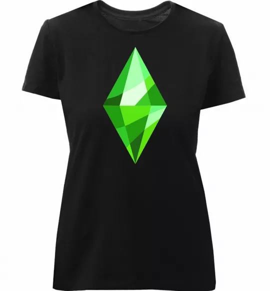 Женская премиум футболка Plumbob Черный фото