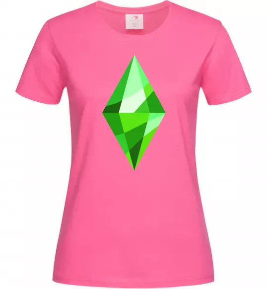 Женская футболка Plumbob Ярко-розовый фото